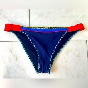Banana Moon navy blue bikini bottom with multicolor accents size euro 44, US XL